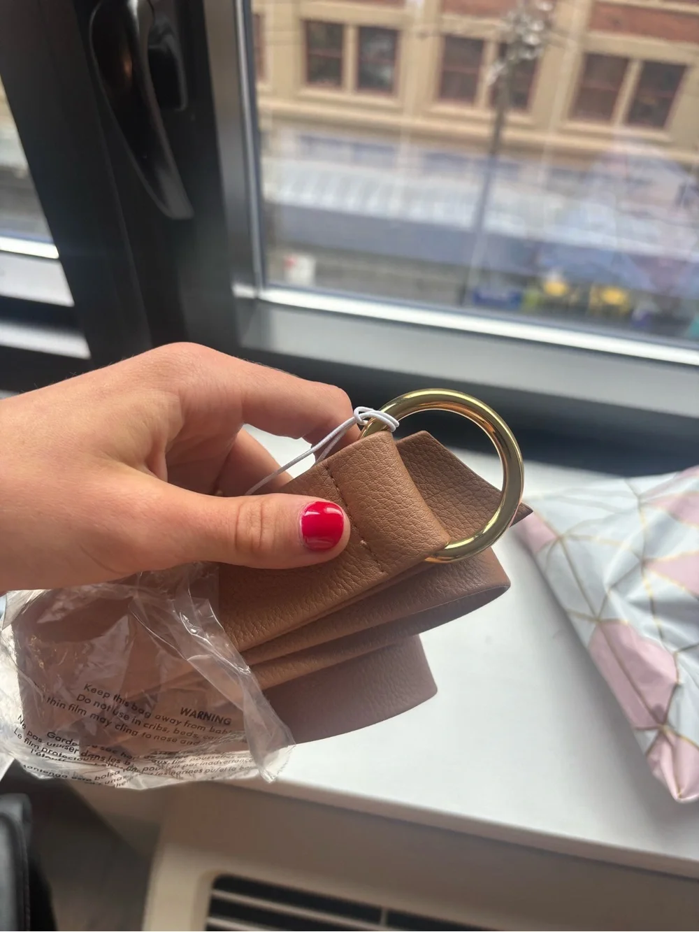 NWT B-Low The Belt Tan Leather Wrap Belt
